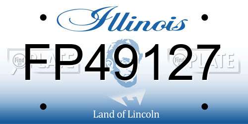 FP49127 Illinois License Plate