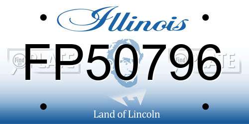 FP50796 Illinois License Plate