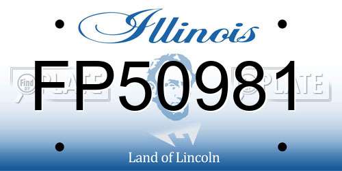 FP50981 Illinois License Plate