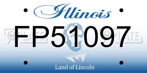 FP51097 Illinois License Plate