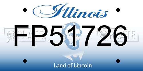 FP51726 Illinois License Plate