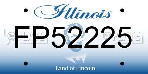 FP52225 Illinois License Plate