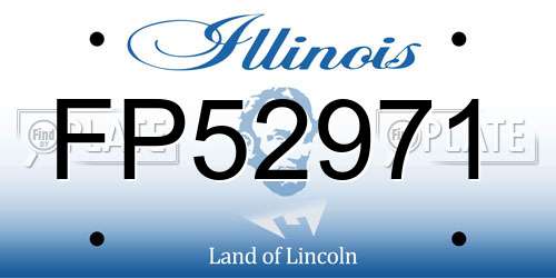 FP52971 Illinois License Plate