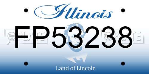 FP53238 Illinois License Plate