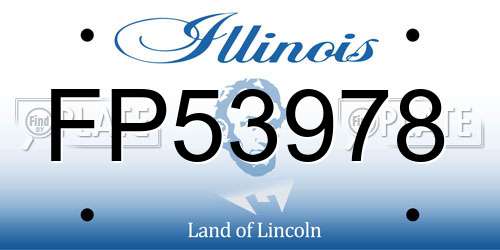 FP53978 Illinois License Plate