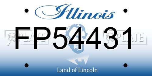 FP54431 Illinois License Plate