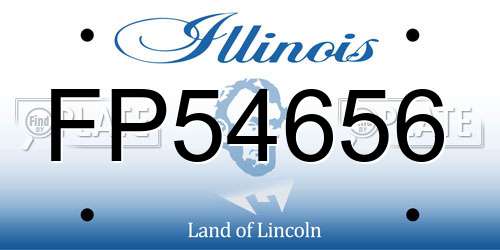 FP54656 Illinois License Plate