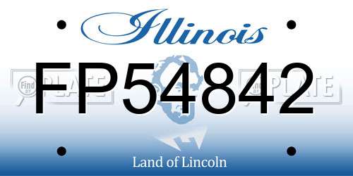 FP54842 Illinois License Plate