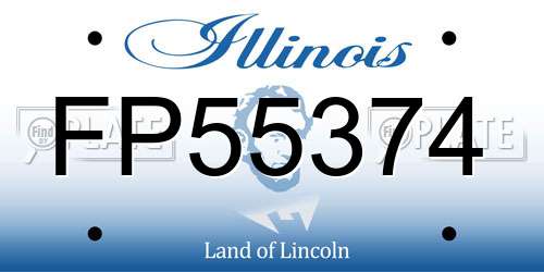 FP55374 Illinois License Plate