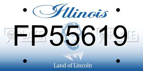 FP55619 Illinois License Plate