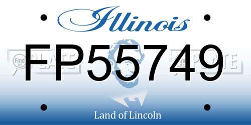 FP55749 Illinois License Plate
