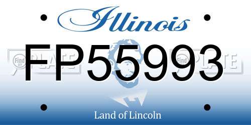 FP55993 Illinois License Plate
