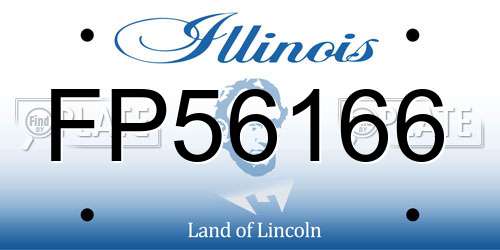 FP56166 Illinois License Plate