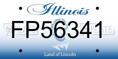 FP56341 Illinois License Plate