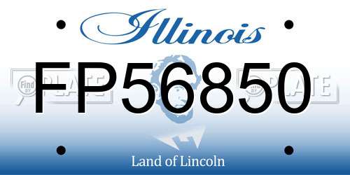 FP56850 Illinois License Plate
