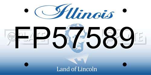 FP57589 Illinois License Plate