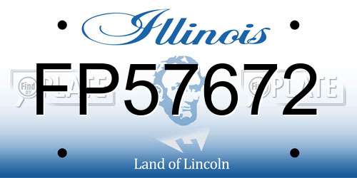 FP57672 Illinois License Plate