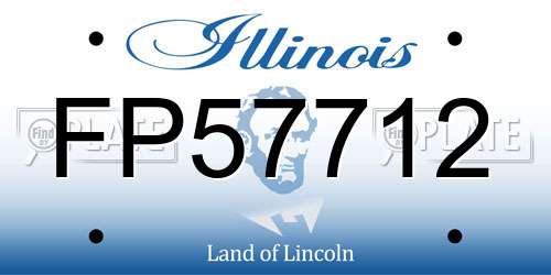 FP57712 Illinois License Plate