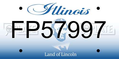 FP57997 Illinois License Plate