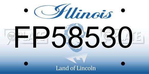 FP58530 Illinois License Plate