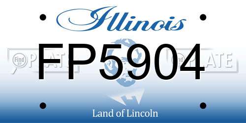 FP5904 Illinois License Plate