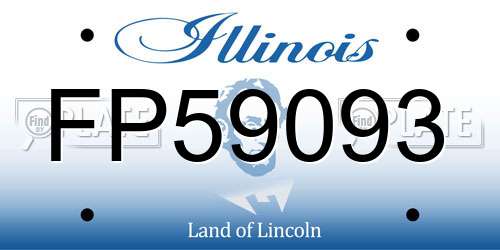 FP59093 Illinois License Plate