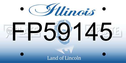 FP59145 Illinois License Plate
