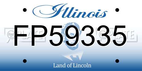 FP59335 Illinois License Plate