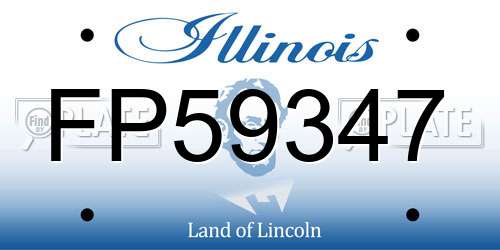 FP59347 Illinois License Plate