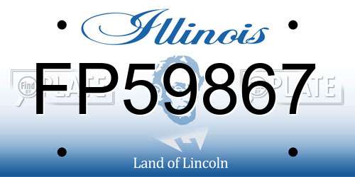 FP59867 Illinois License Plate