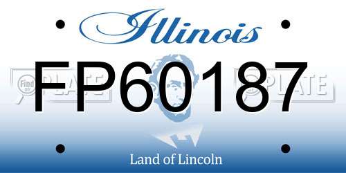 FP60187 Illinois License Plate