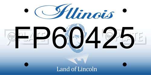 FP60425 Illinois License Plate