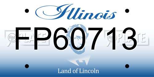 FP60713 Illinois License Plate