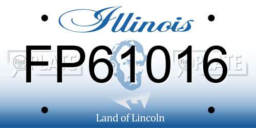 FP61016 Illinois License Plate