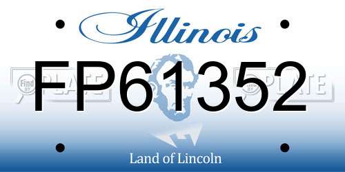 FP61352 Illinois License Plate