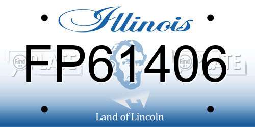 FP61406 Illinois License Plate