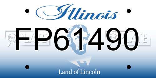 FP61490 Illinois License Plate