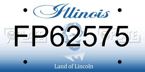 FP62575 Illinois License Plate