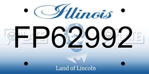 FP62992 Illinois License Plate