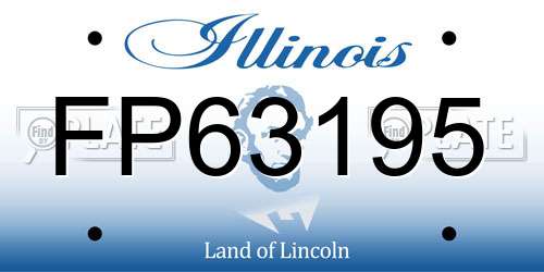 FP63195 Illinois License Plate