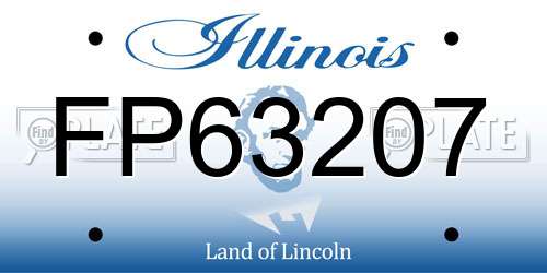 FP63207 Illinois License Plate