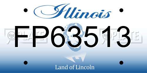 FP63513 Illinois License Plate