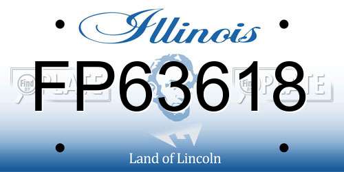 FP63618 Illinois License Plate