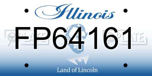 FP64161 Illinois License Plate