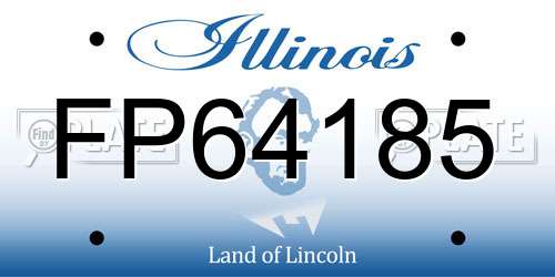 FP64185 Illinois License Plate