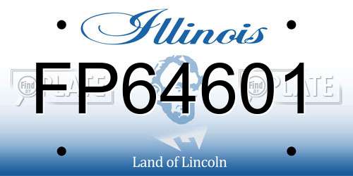 FP64601 Illinois License Plate