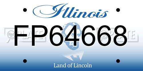 FP64668 Illinois License Plate