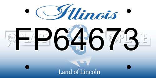 FP64673 Illinois License Plate