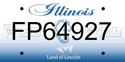 FP64927 Illinois License Plate
