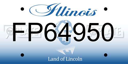 FP64950 Illinois License Plate
